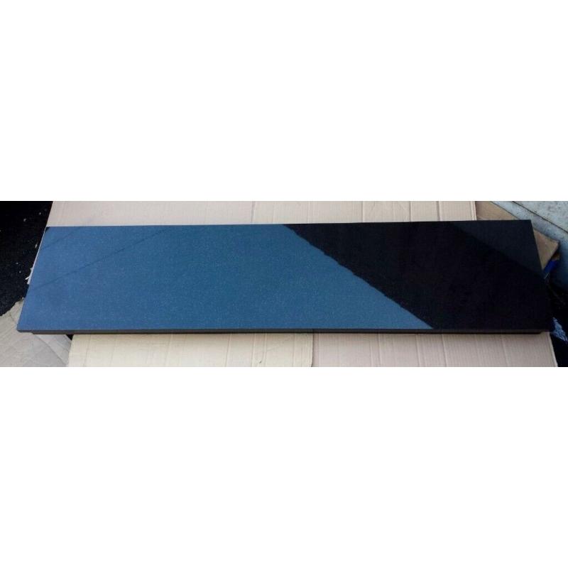 48 inch Black Granite Back and Hearth Set ( Brand New )
