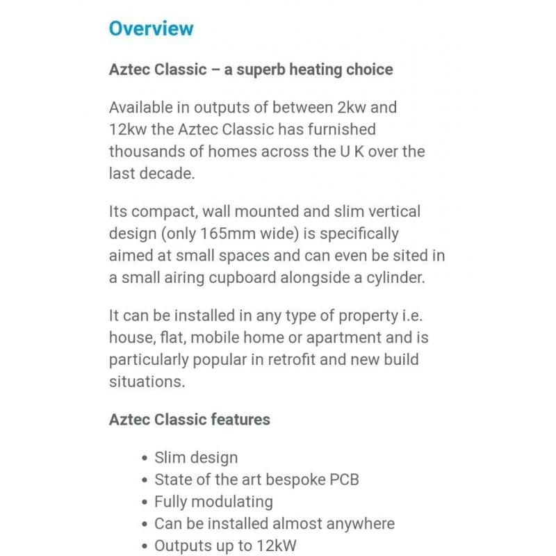 Aztec Classic ? a superb heating choice