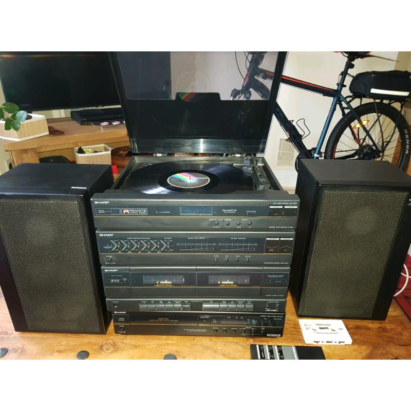 Sanyo hifi system vinyl, cassette, cd player. Excellent, serviced