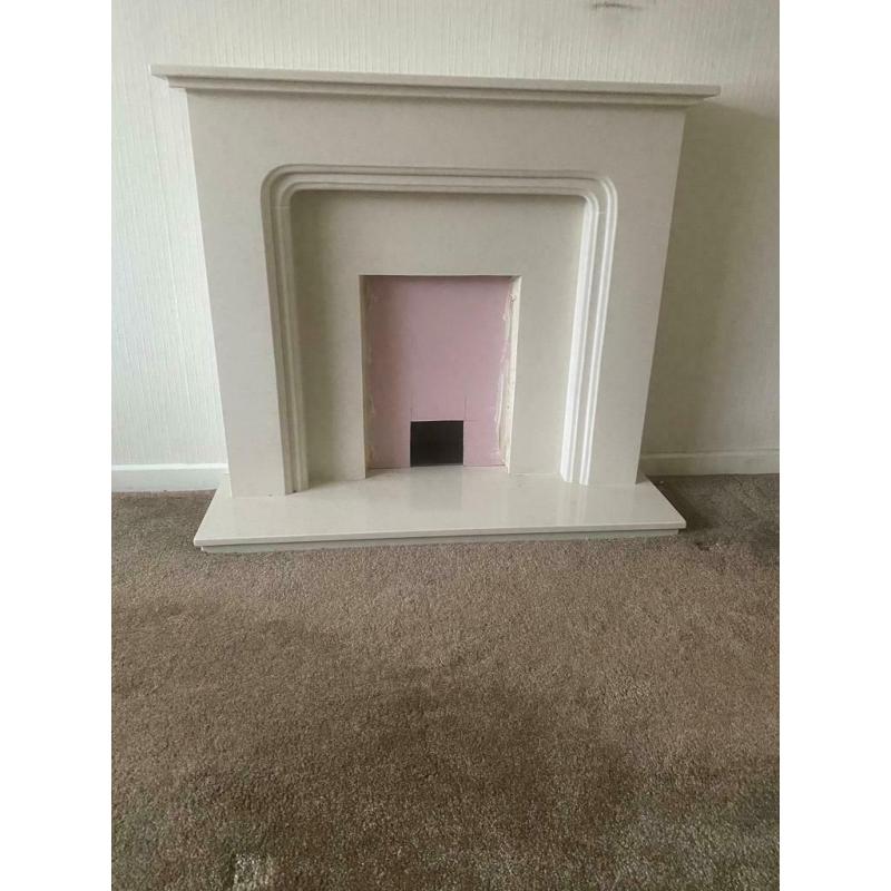 Marble/granite fire place