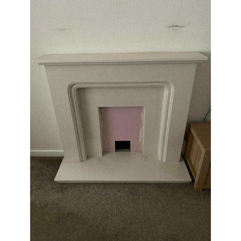 Marble/granite fire place