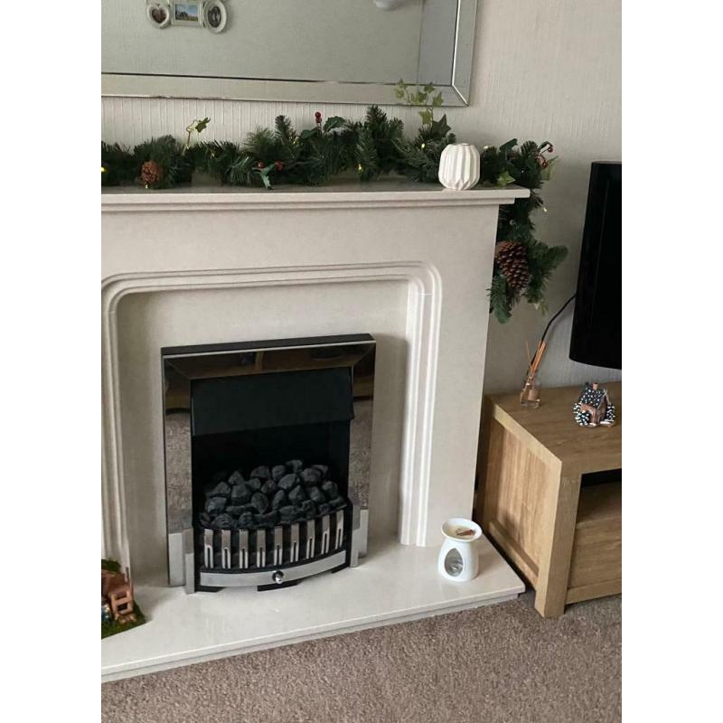 Marble/granite fire place