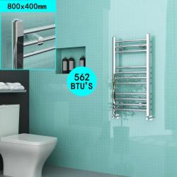 800x400mm Chrome Straight Heated Bathroom Towel Radiator RRP ?130.00 OUR PRICE ONLY ?45.00
