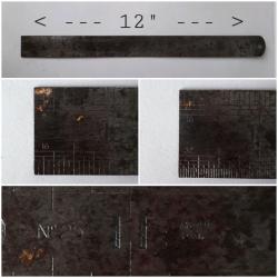 VINTAGE METAL 12" RULER