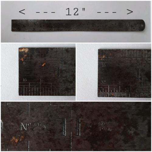 VINTAGE METAL 12" RULER