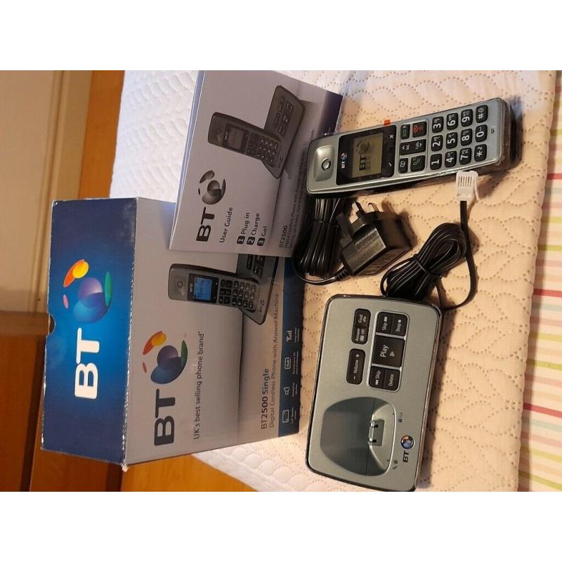 BT2500 single cordless phone with answermachine