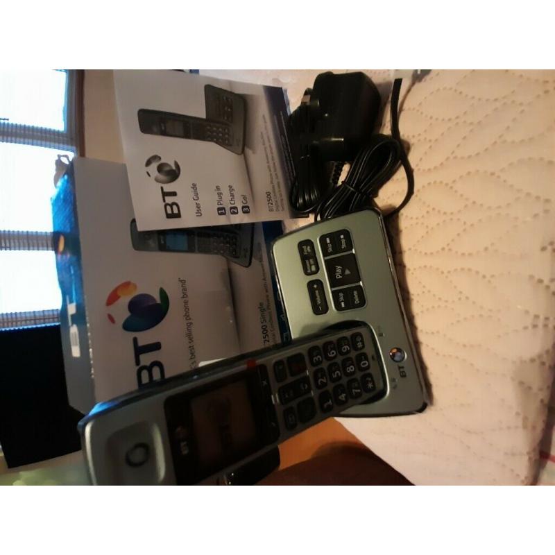 BT2500 single cordless phone with answermachine