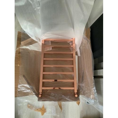Victorian Plumbing Brooklyn Square 800 x 500mm Rose Gold Heated Towel Rail