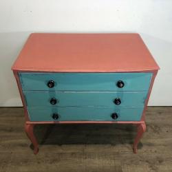 Vintage Mid Century Upcycled Chest of Drawers Distressed Look