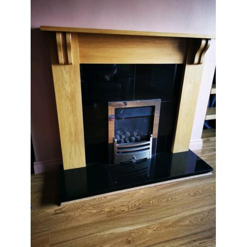 Oak fireplace