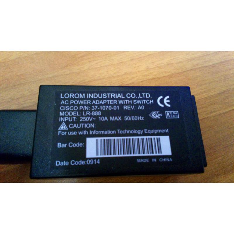 6 x AC Power Adapter with Switch Cisco 880 Series PSU Cisco 37-1070-01 LR-888