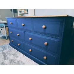Massive Beautifully Refurbished Solid pine Chest of Drawers