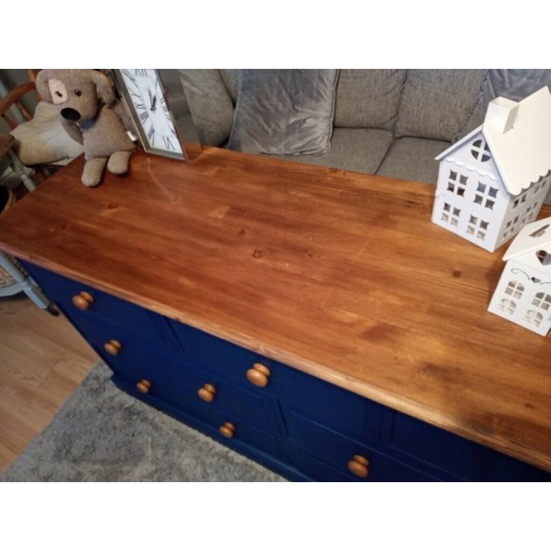 Massive Beautifully Refurbished Solid pine Chest of Drawers