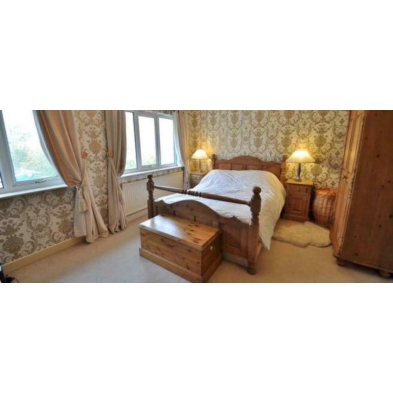 Complete strong wooden bedroom furniture set