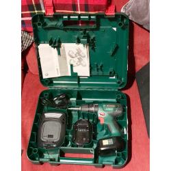 Bosch Combi Drill with Two Lithium-Ion Batteries & Extra Bits Kit