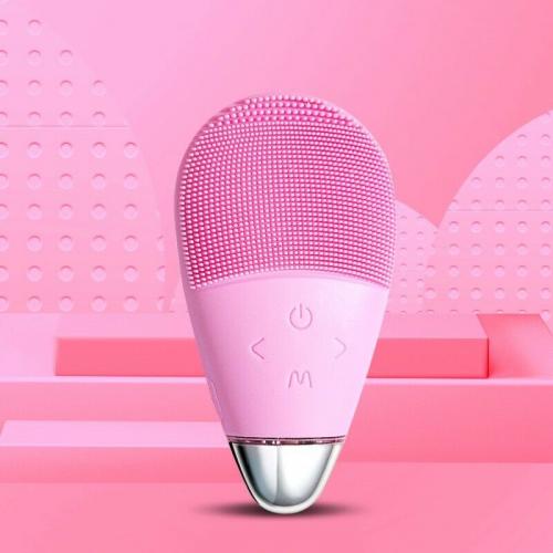 Eyco sonic facial cleansing silicone brush with HEATED head, like Foreo