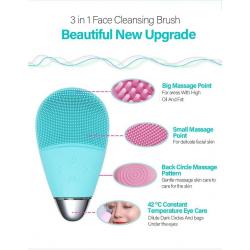 Eyco sonic facial cleansing silicone brush with HEATED head, like Foreo
