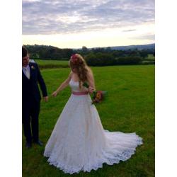 Mori Lee Gold Lace Wedding Dress size 14