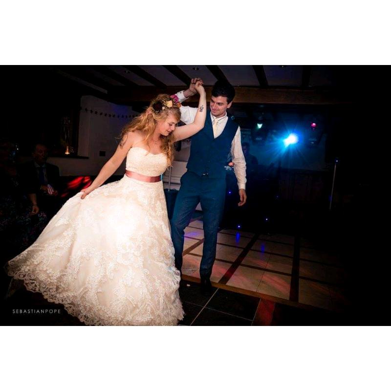 Mori Lee Gold Lace Wedding Dress size 14
