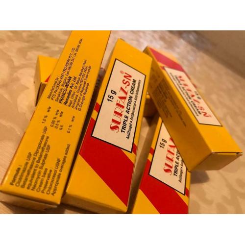 Surfaz SN Triple Action Anti-fungal, Anti-Bacterial, Cream.