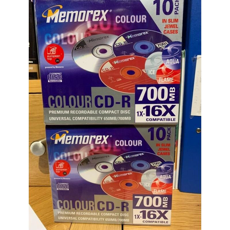 20 x Memorex Colour CD-R 700Mb