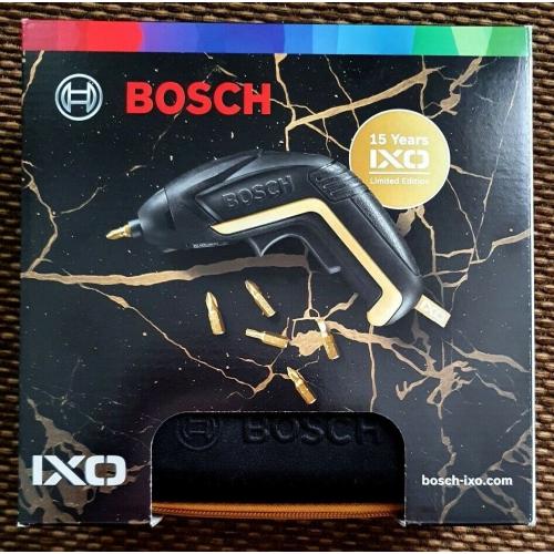 BOSCH IXO LIMITED EDITION 15yr BLACK + GOLD SCREWDRIVER
