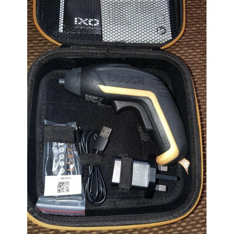 BOSCH IXO LIMITED EDITION 15yr BLACK + GOLD SCREWDRIVER