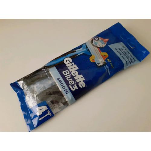 GILLETTE BLUE 3 SMOOTH (ONE PACK OF FOUR)