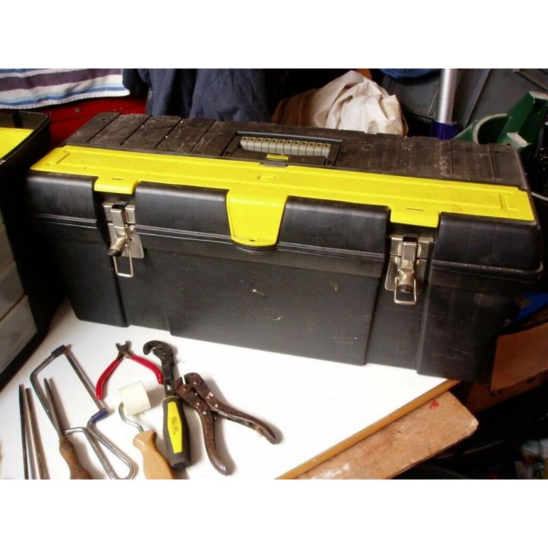 TWO LARGE TOOL BOXES PLUS FEW TOOLS , LASER TOOL.