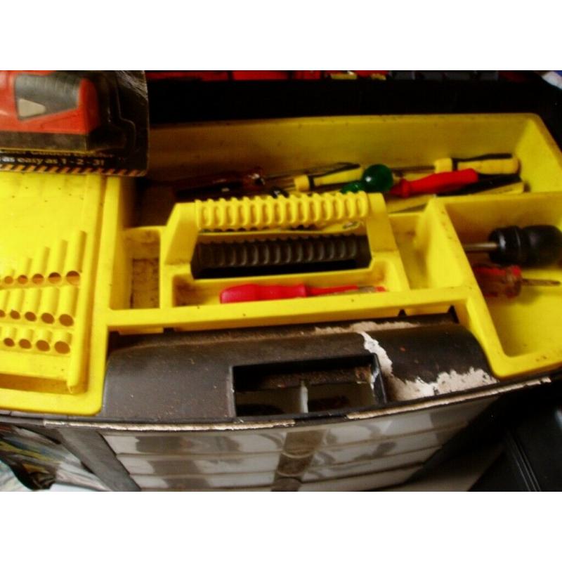 TWO LARGE TOOL BOXES PLUS FEW TOOLS , LASER TOOL.