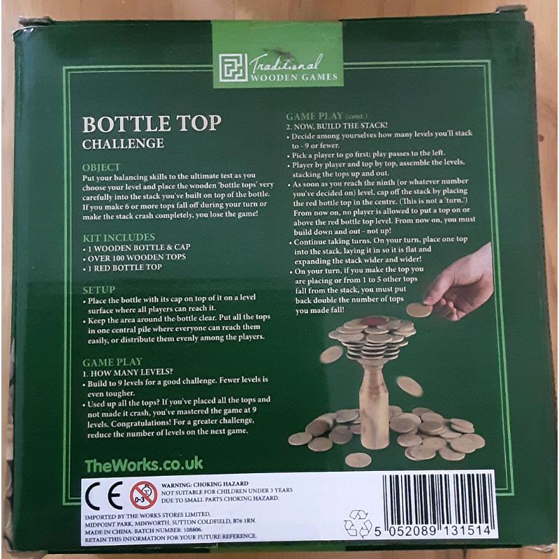 Bottle top challenge game new never used