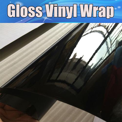 Black gloss vinyl wrap 4m