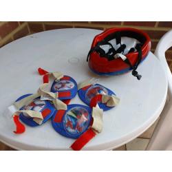 Child helmet 52-56 with knee and elbow pads