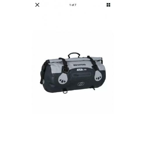 Oxford Aqua T70 Waterproof Motorcycle Luggage Roll Bag Grey/Black