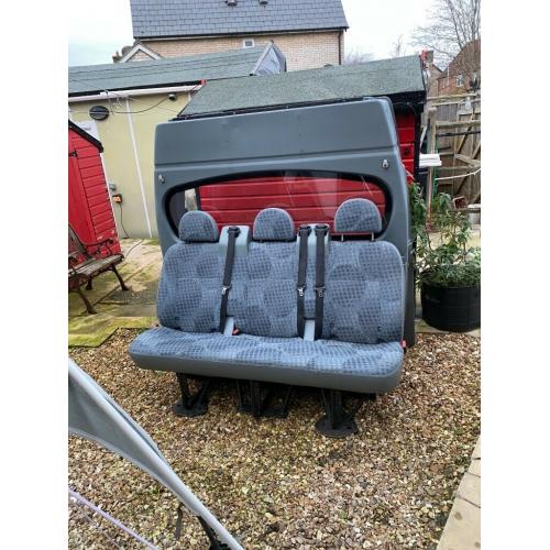 ford transit mk7 full crew cab, bulkhead, 3 seater & fittings, wheel arch covers
