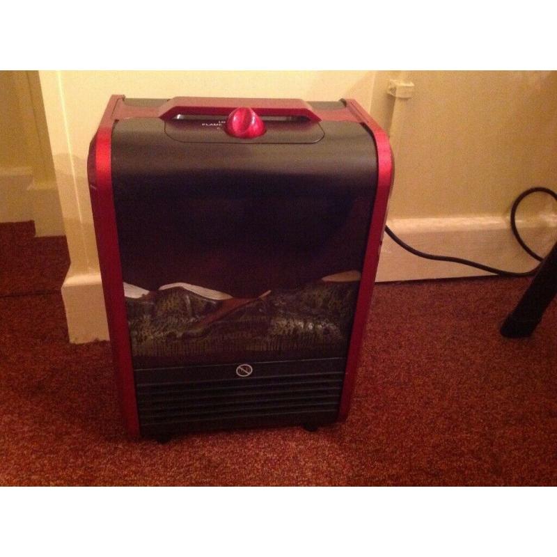 Flame Effect Electric Fire Metallic Red. Pucklechurch, BS16.