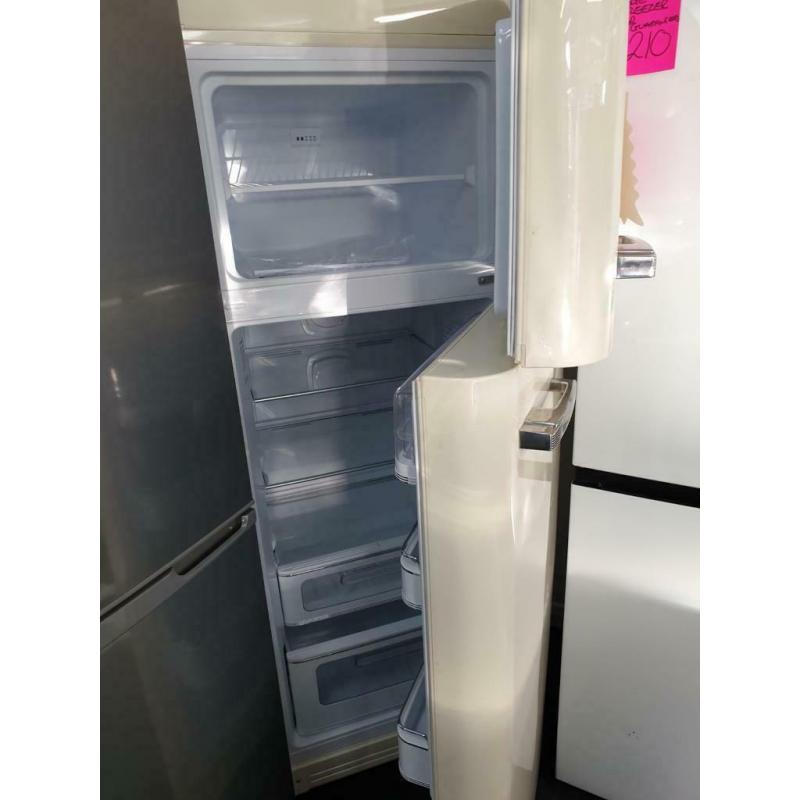 Cream smeg fridge freezer brand new