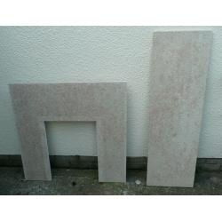 Granite fireplace surround + hearth