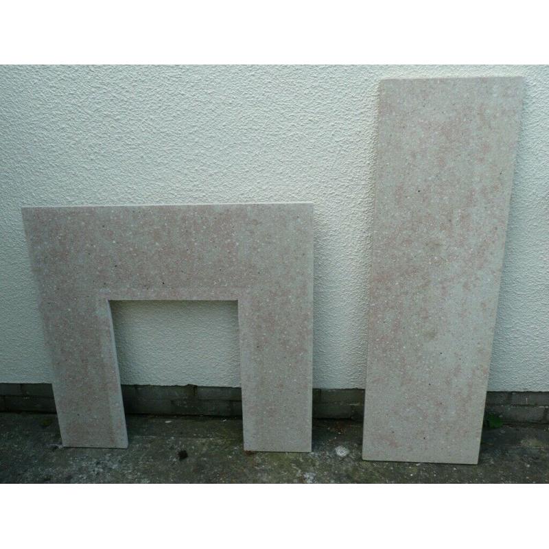 Granite fireplace surround + hearth