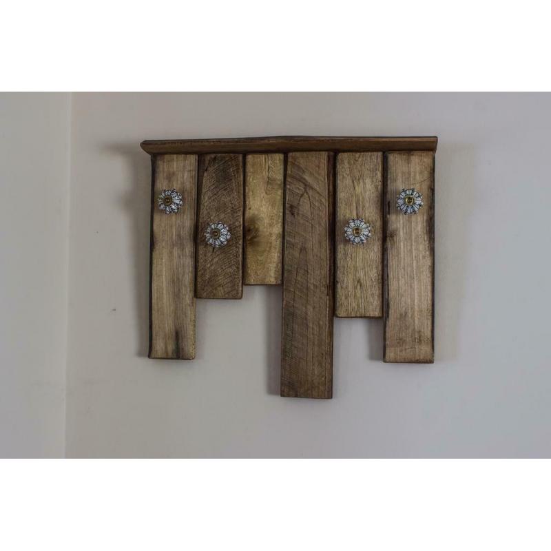 Solid wooden coat hook