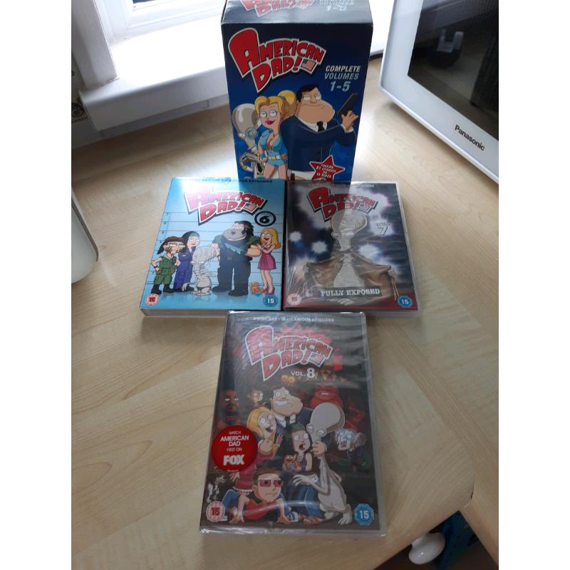 AMERICAN DAD DVDS Seasons 1-8