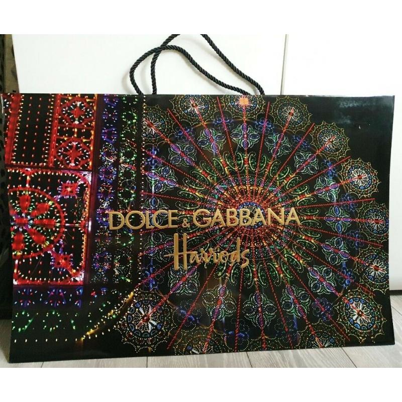 NEW, 6 x DOLCE & GABBANA HARRODS FAIRY LIGHT UP XMAS GIFT BAG LTD EDI
