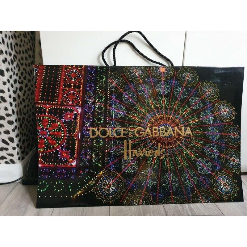 NEW, 6 x DOLCE & GABBANA HARRODS FAIRY LIGHT UP XMAS GIFT BAG LTD EDI