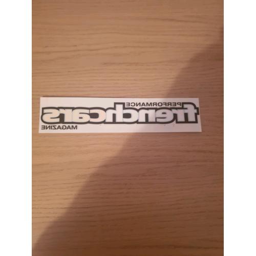 Performance French Cars Magazine Window Sticker - New