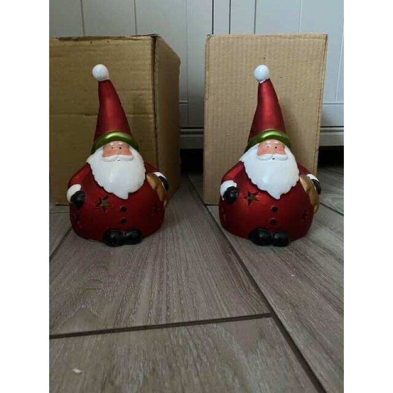 Yankee candle Santa tealight holders