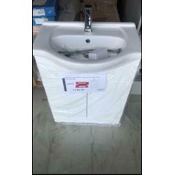 650mm vanity unit with sink and tap