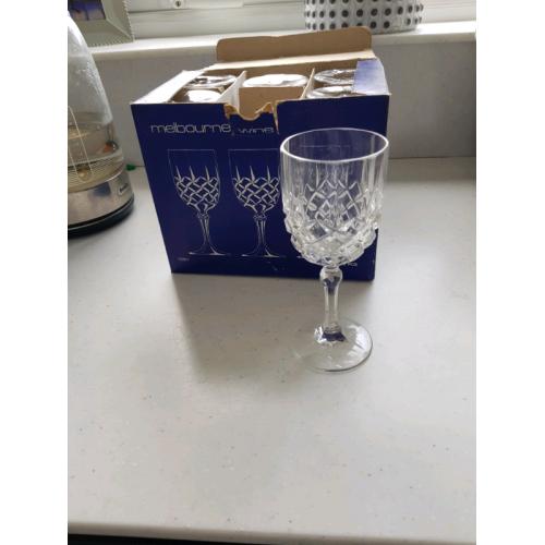 Set of 6 lead crystal 24% Pb0 glasses for sale