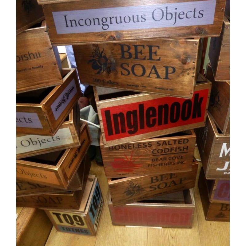 Rustic Wooden Storage Boxes