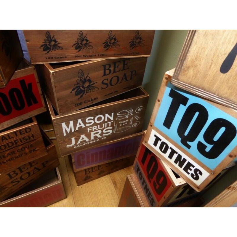 Rustic Wooden Storage Boxes