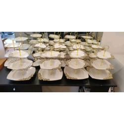 Sandwiches and cake stand